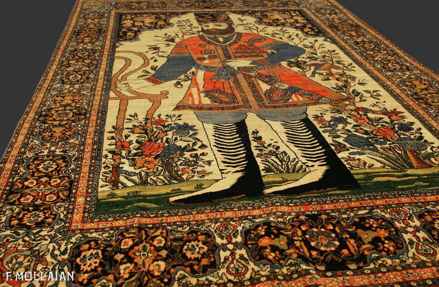 Tappeto Figurativo Persiano Antico Isfahan n°:24372966